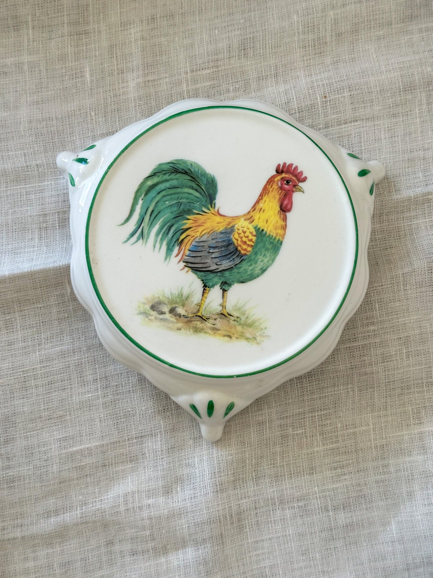 Vintage Engels Porseleinen Schaaltje met Haan – Fine Bone China - Ruby Conceptstore 