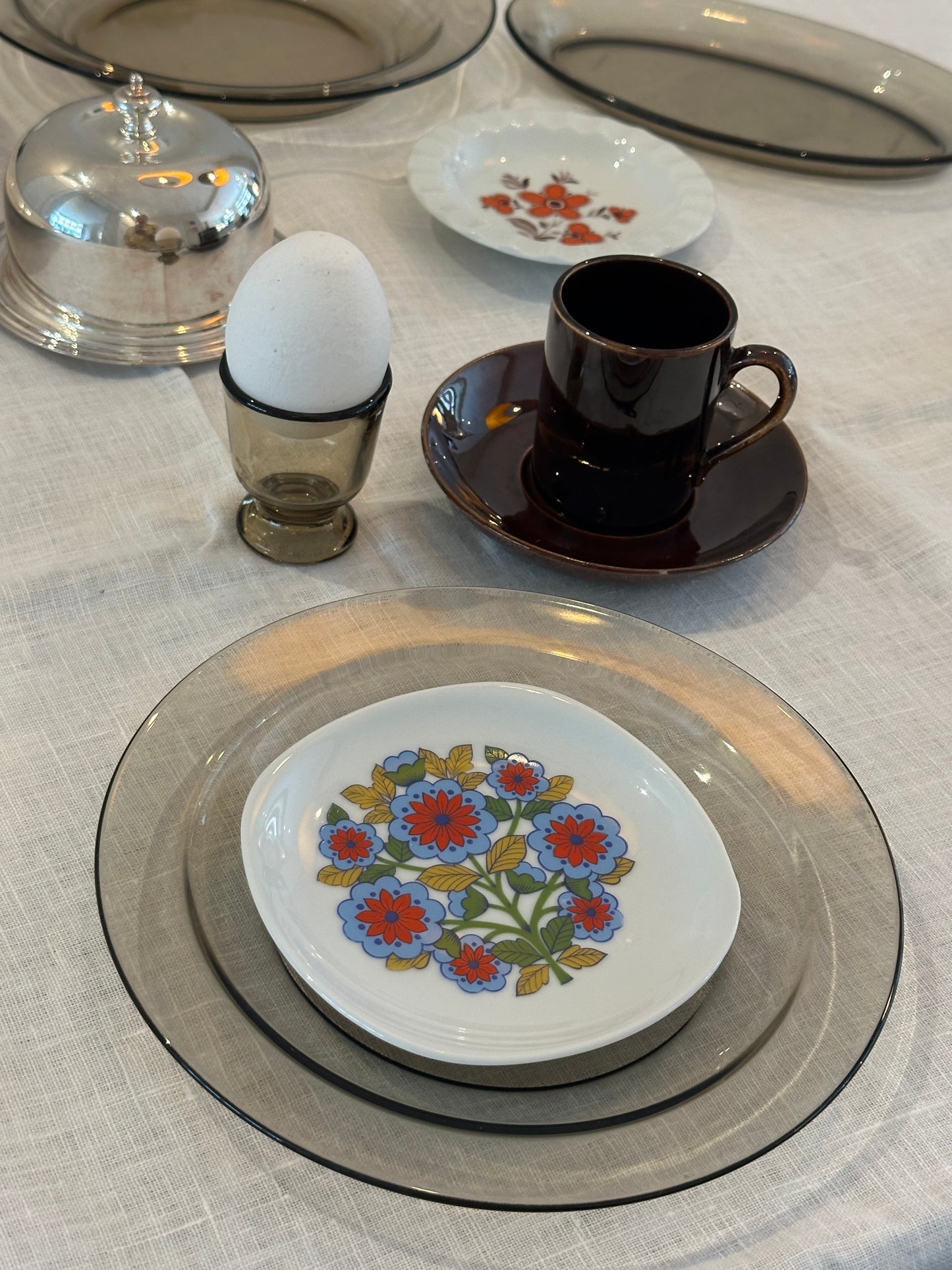 Vintage Bavaria schaaltjes bloemen – retro schaaltjes 11 cm (set van 3) - Ruby Conceptstore 