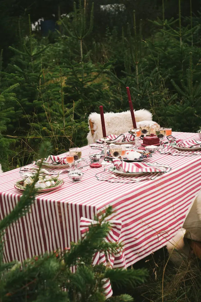 Maison Dinette - Placemats Noëline Burgundy (set van 2)