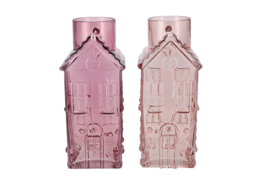 Mille House Vase – Old Pink / Sand 13x13x30 cm