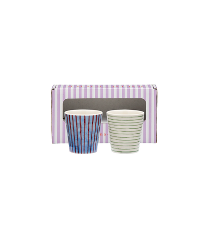 Anna + Nina - Stripe Affair Coffee Cup Set of 2