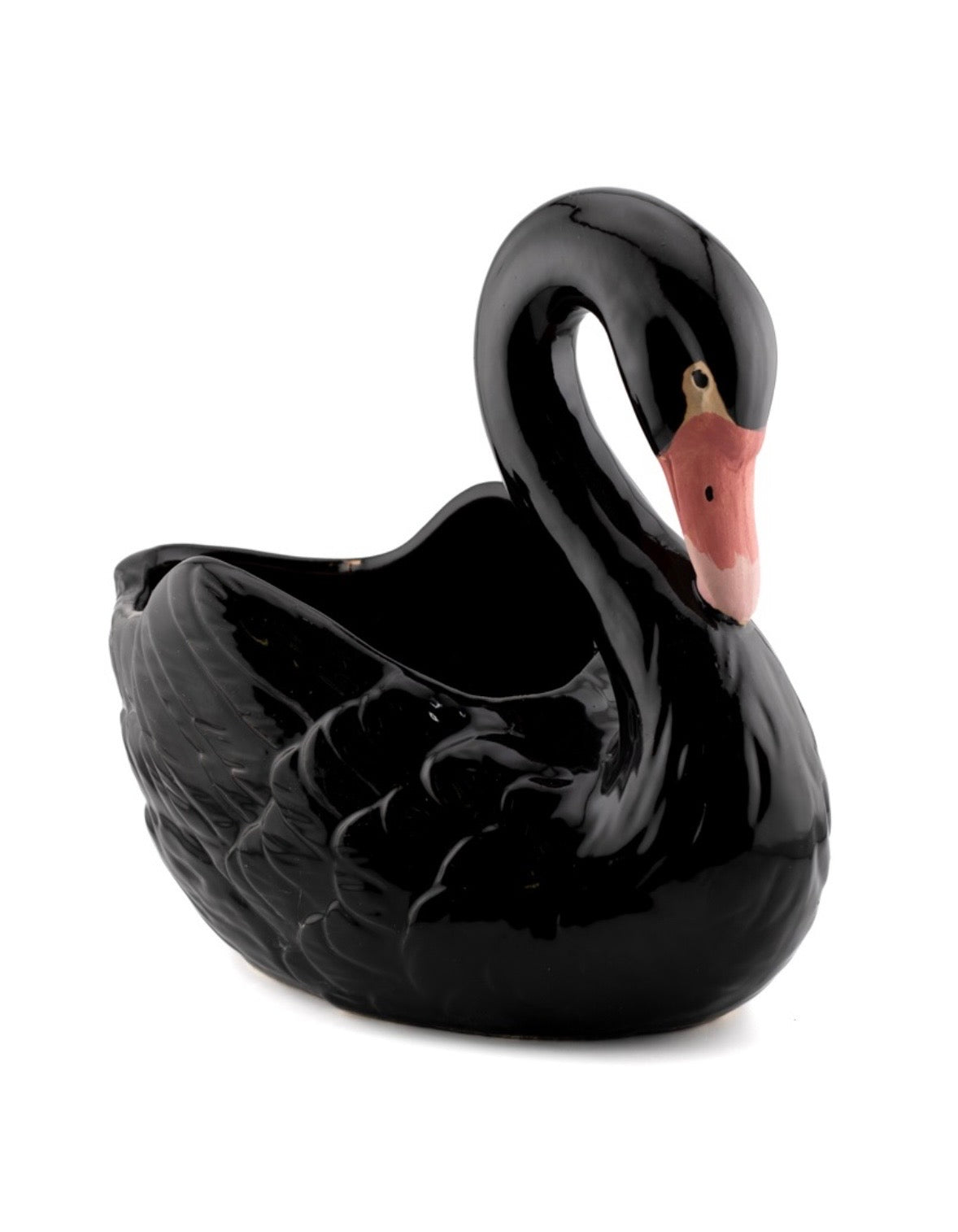 Zwarte zwaan aardewerk schaal - Ruby Conceptstore 