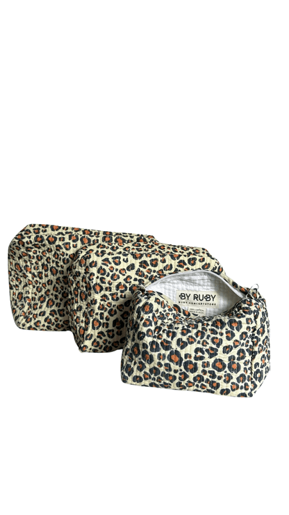 Pouch blockprint Leopard