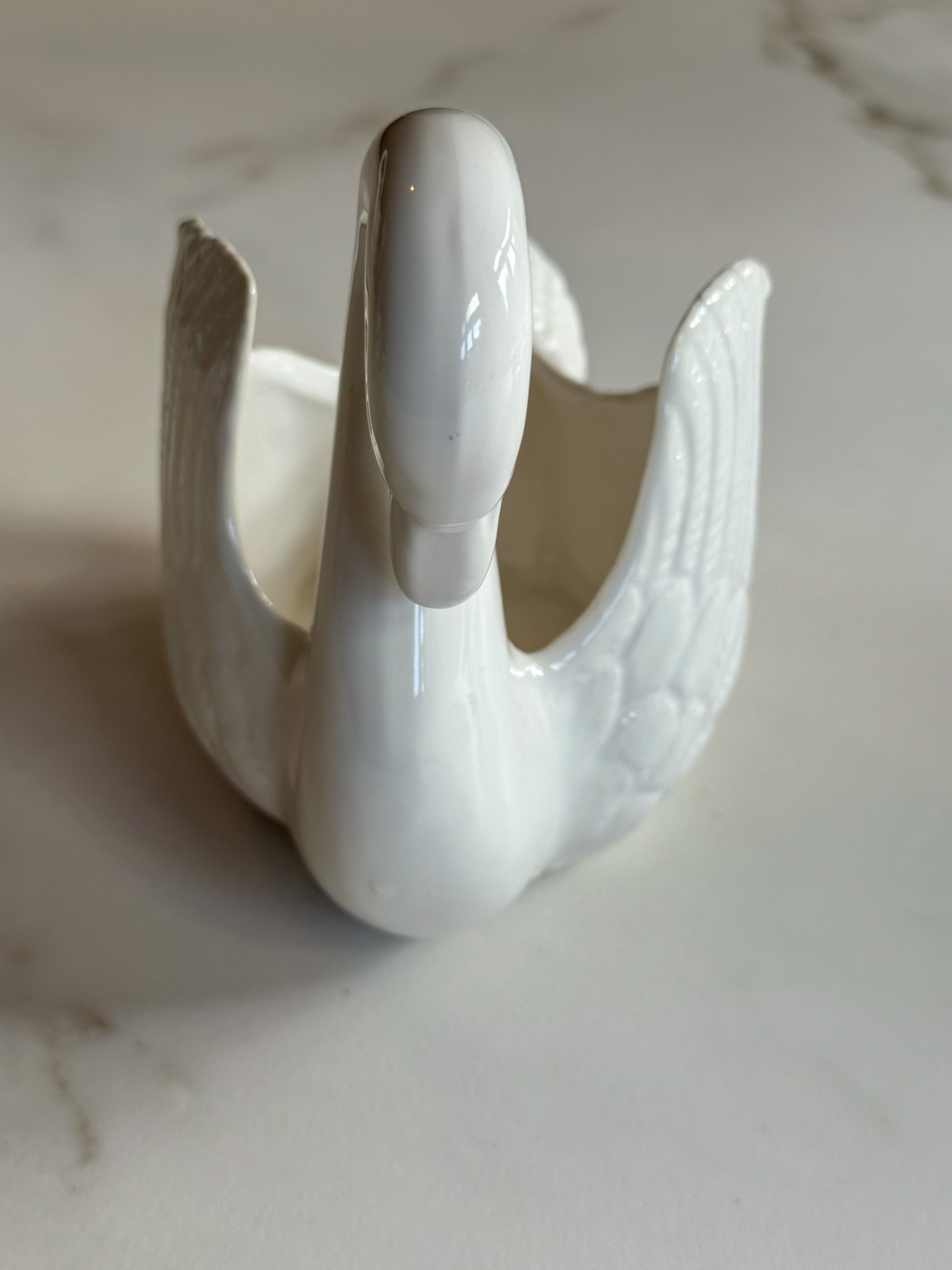 Vintage Witte Zwaan Porseleinen Schaaltje – Swan Bowl - Ruby Conceptstore 