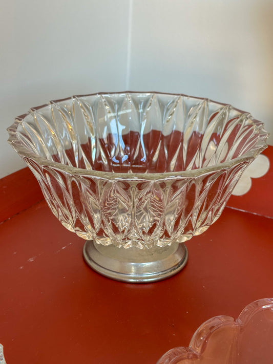 Vintage Kristallen Glazen Coupe op Metalen Voet - Ruby Conceptstore 