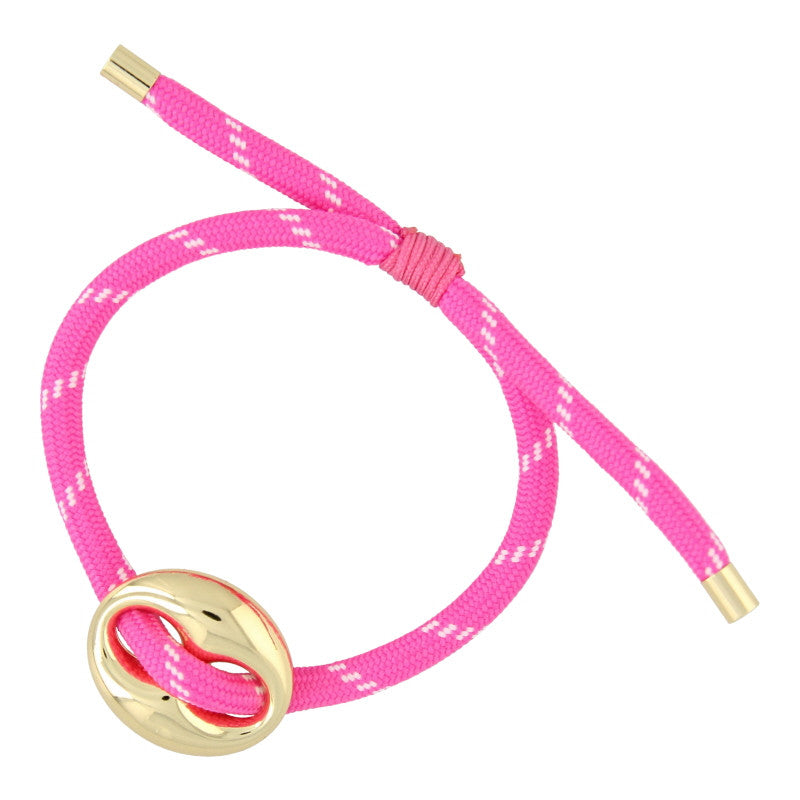 Bean Bracelet Gold – Verstelbare touwarmband met gouden bean
