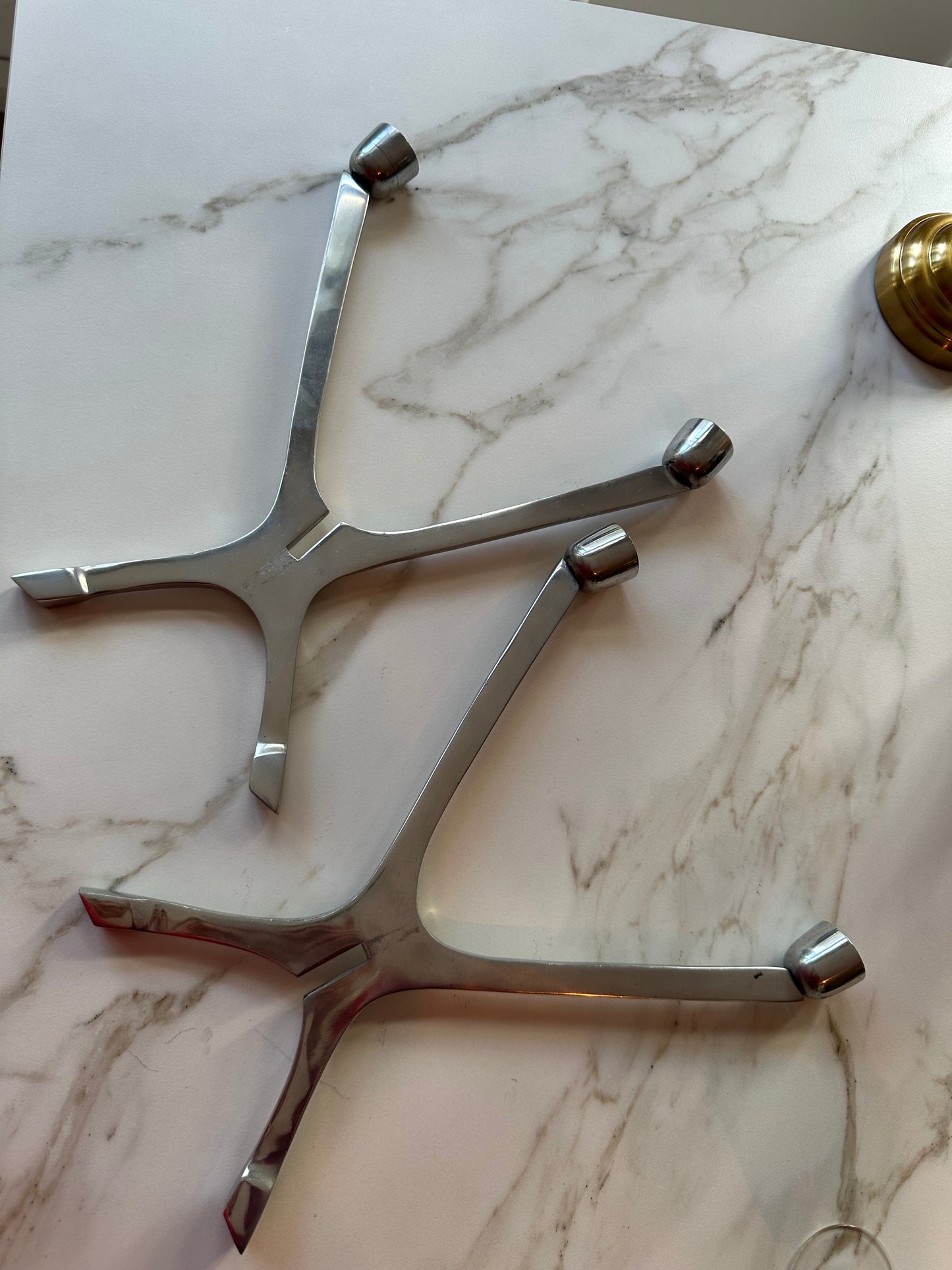 Vintage Space Age Aluminium Kandelaar | Modulair Design | Jaren 70