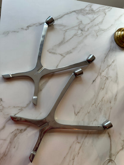Vintage Space Age Aluminium Kandelaar | Modulair Design | Jaren 70