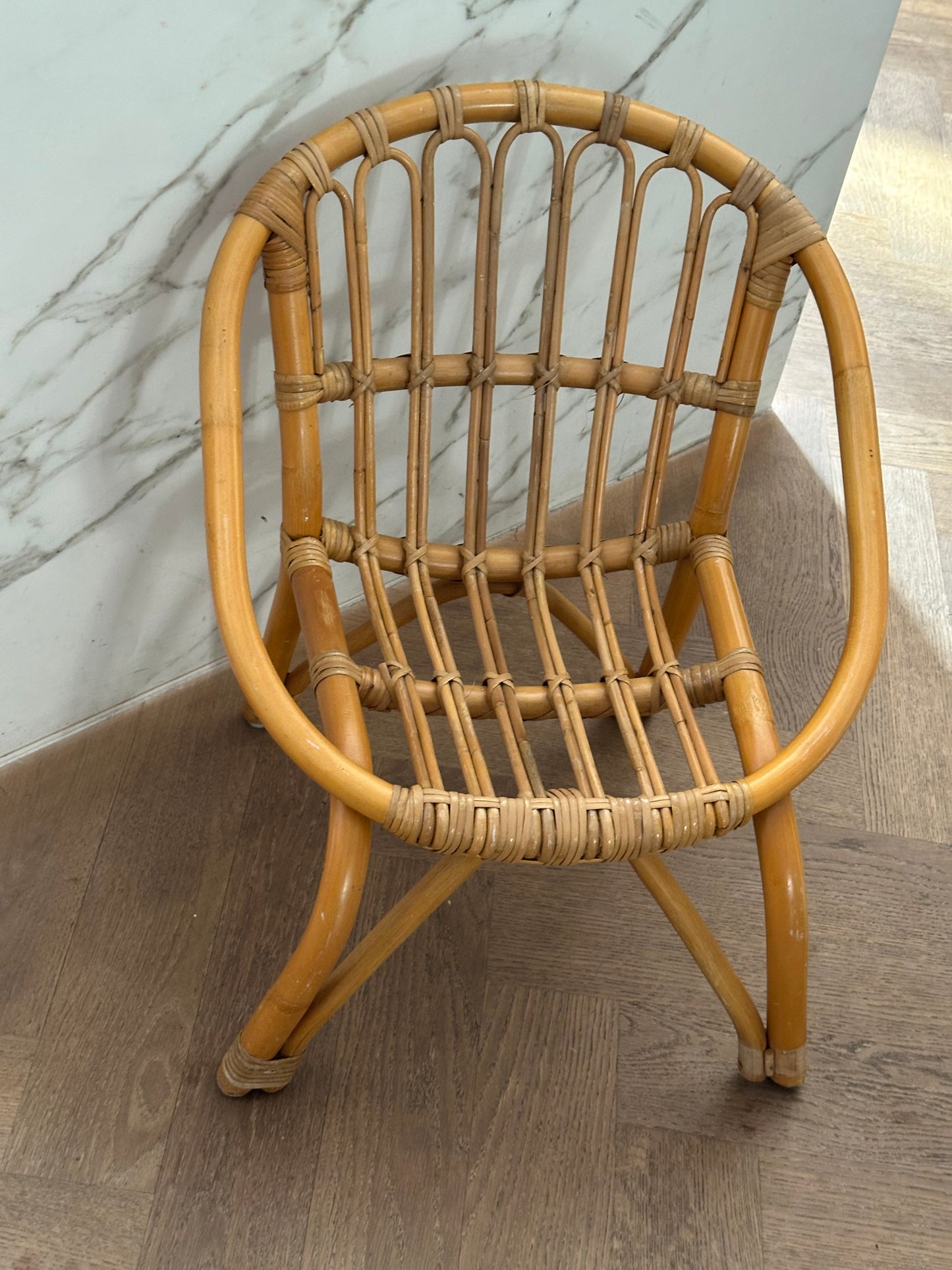 Vintage Rotan Kinderstoeltje
