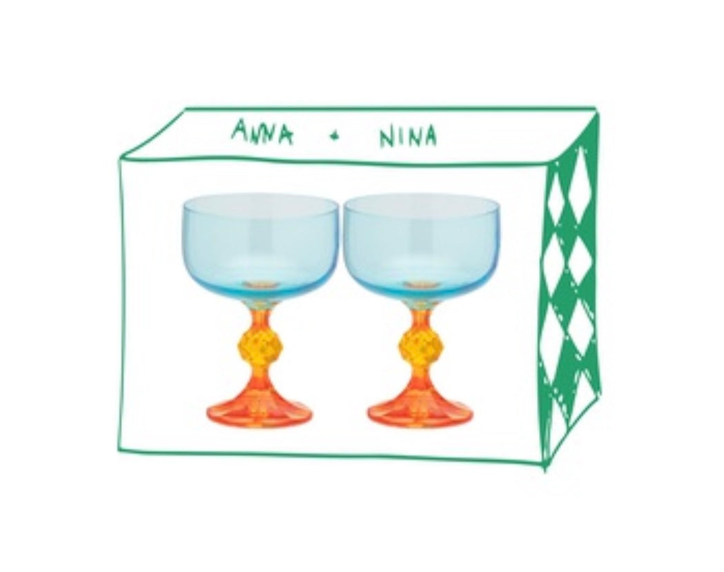 Anna + Nina - Paradise Cocktail Glazen Set van 2 - RUBY Conceptstore 
