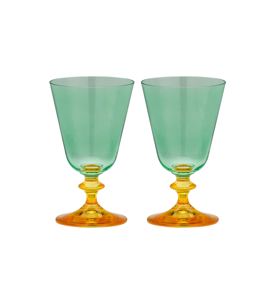 Anna + Nina - Arancia Short Wine Glass Set of 2 - Ruby Conceptstore 