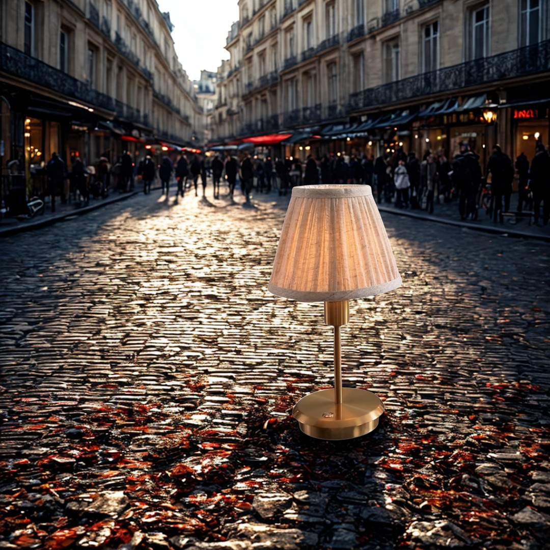 Saint-Honoré – Oplaadbare tafellamp met linnen kap