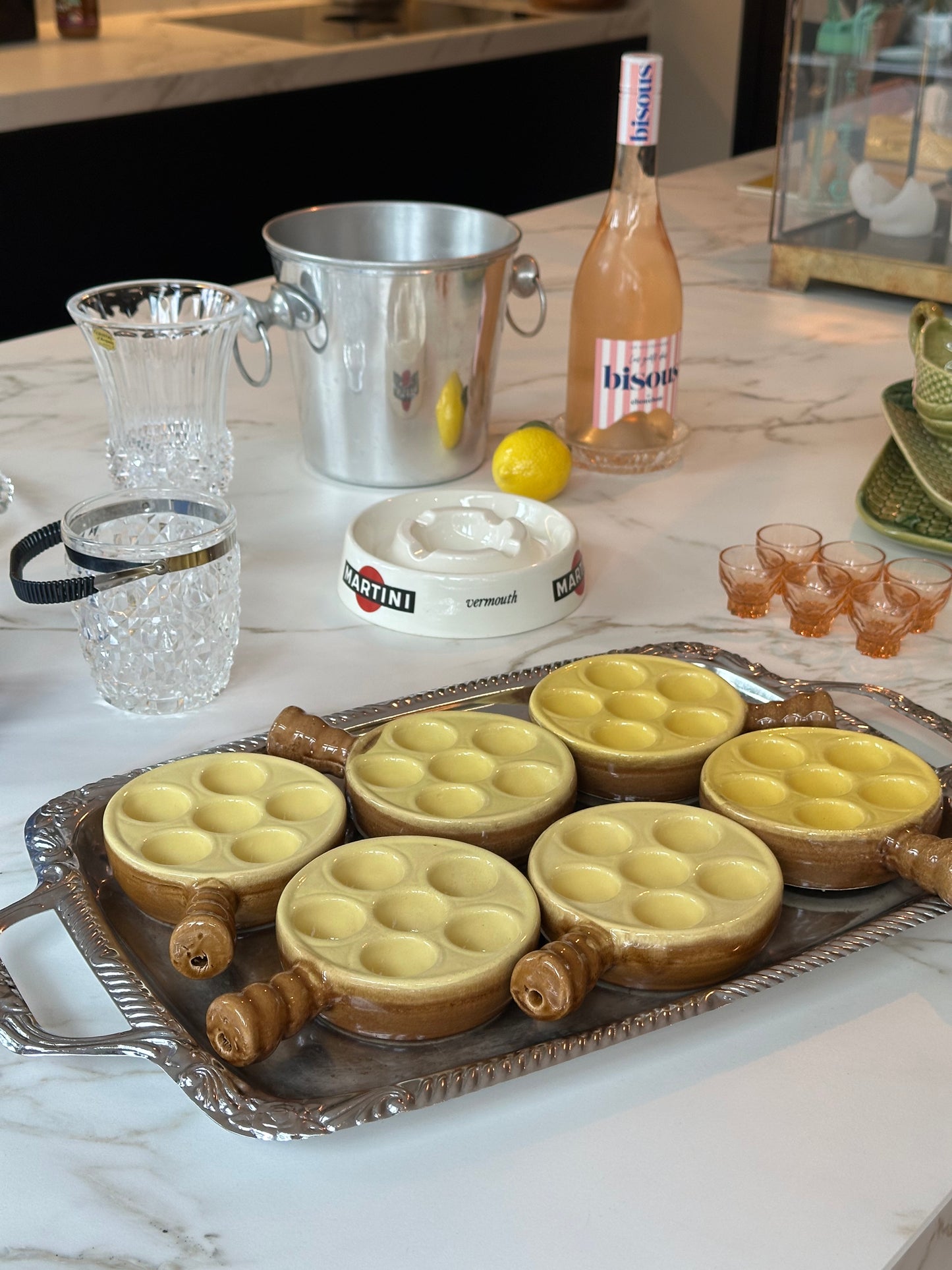 Vintage escargot schaaltjes – keramiek – Made in France (set van 2) - Ruby Conceptstore 