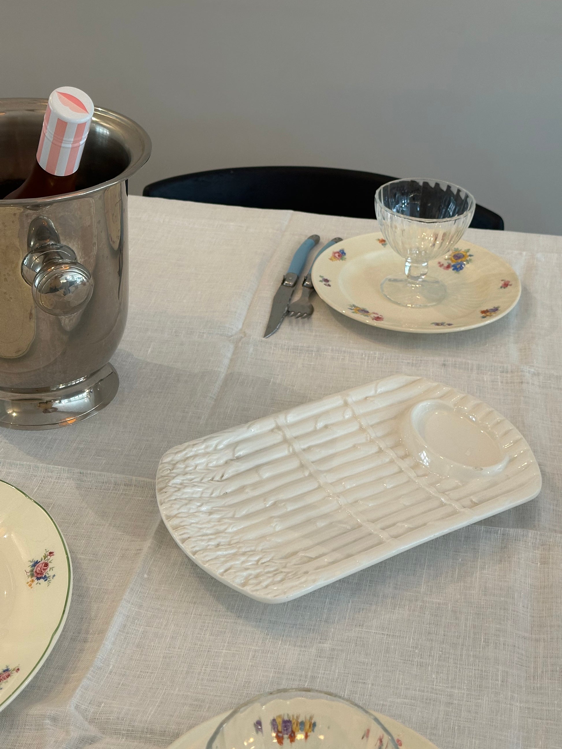 Vintage Asperge Serveerschaal | Keramiek - Ruby Conceptstore 