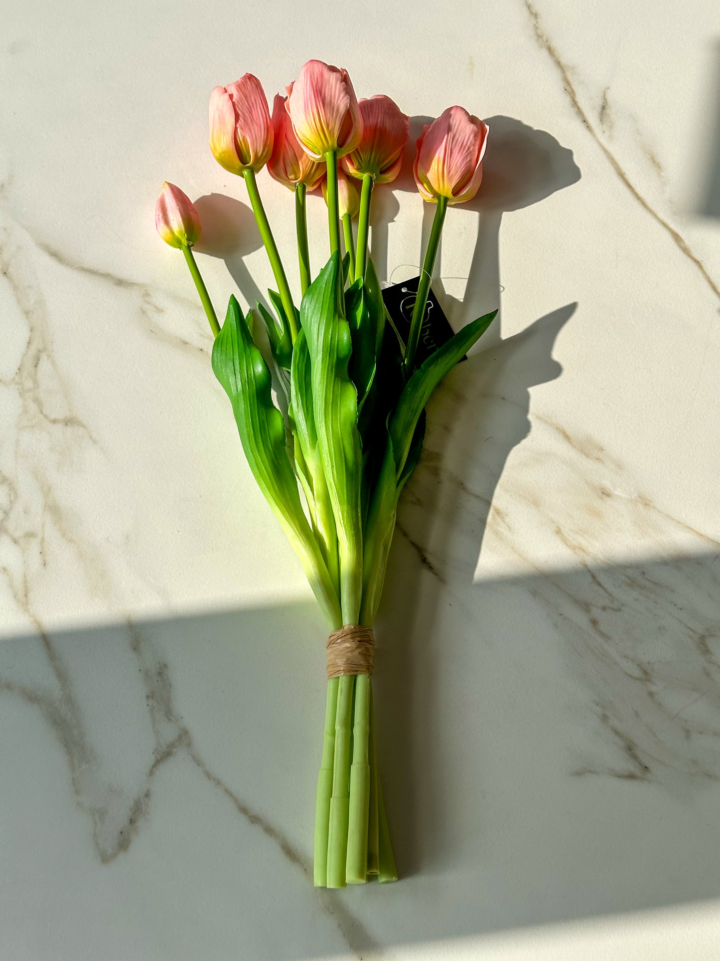 Tulpen boeket roze kunstbloemen 48 cm lang - RUBY Conceptstore 