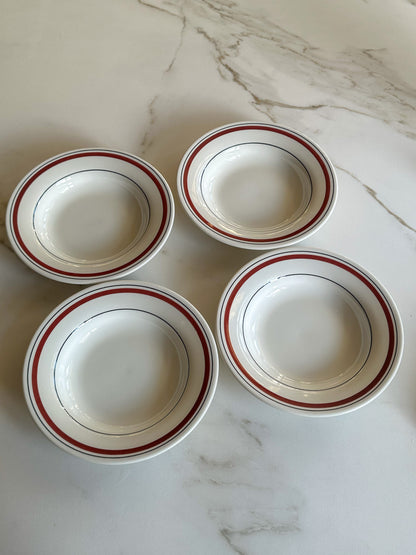 Vintage Churchill diepe borden set van 4 – bordeaux bistro servies England - Ruby Conceptstore 