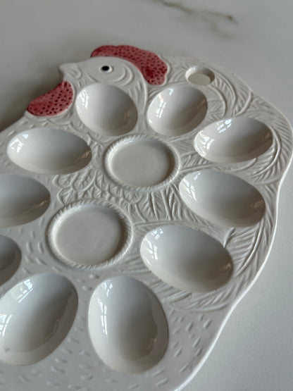 Vintage keramische eiertray “Hen” | Jaren 60/70
