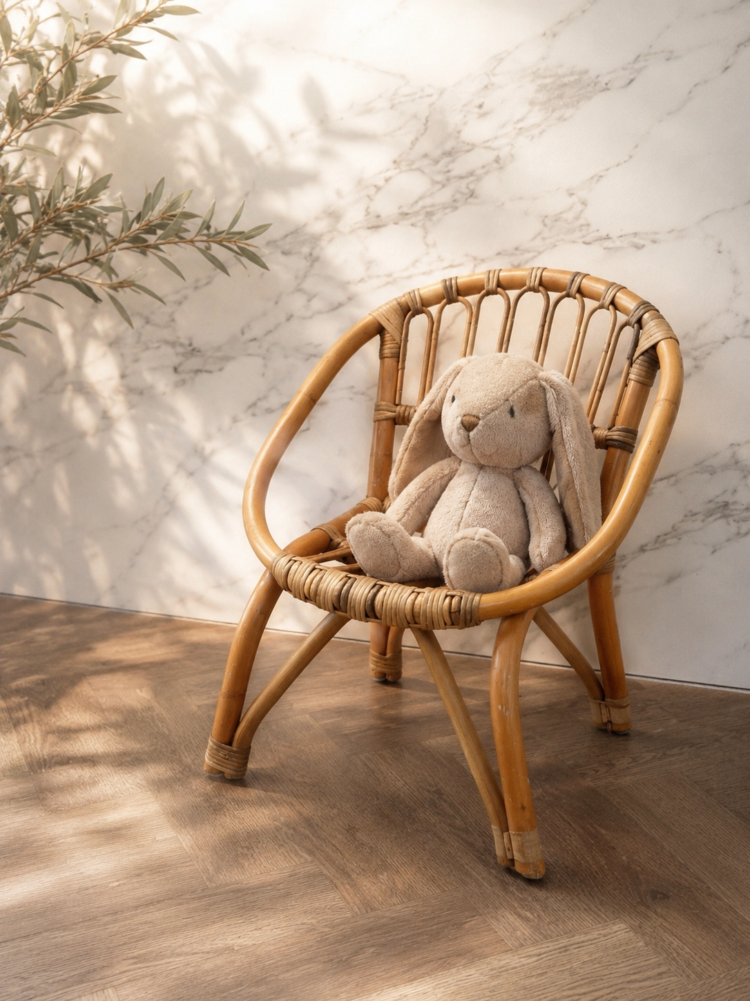 Vintage Rotan Kinderstoeltje