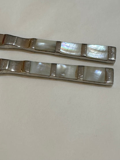 Set van 2 vintage parelmoer smeermessen – luxe botermesjes - Ruby Conceptstore 