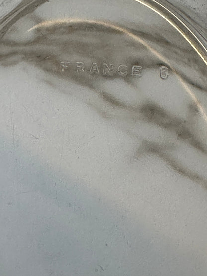 Vintage ovale schaal van rook glas uit Frankrijk - Ruby Conceptstore 
