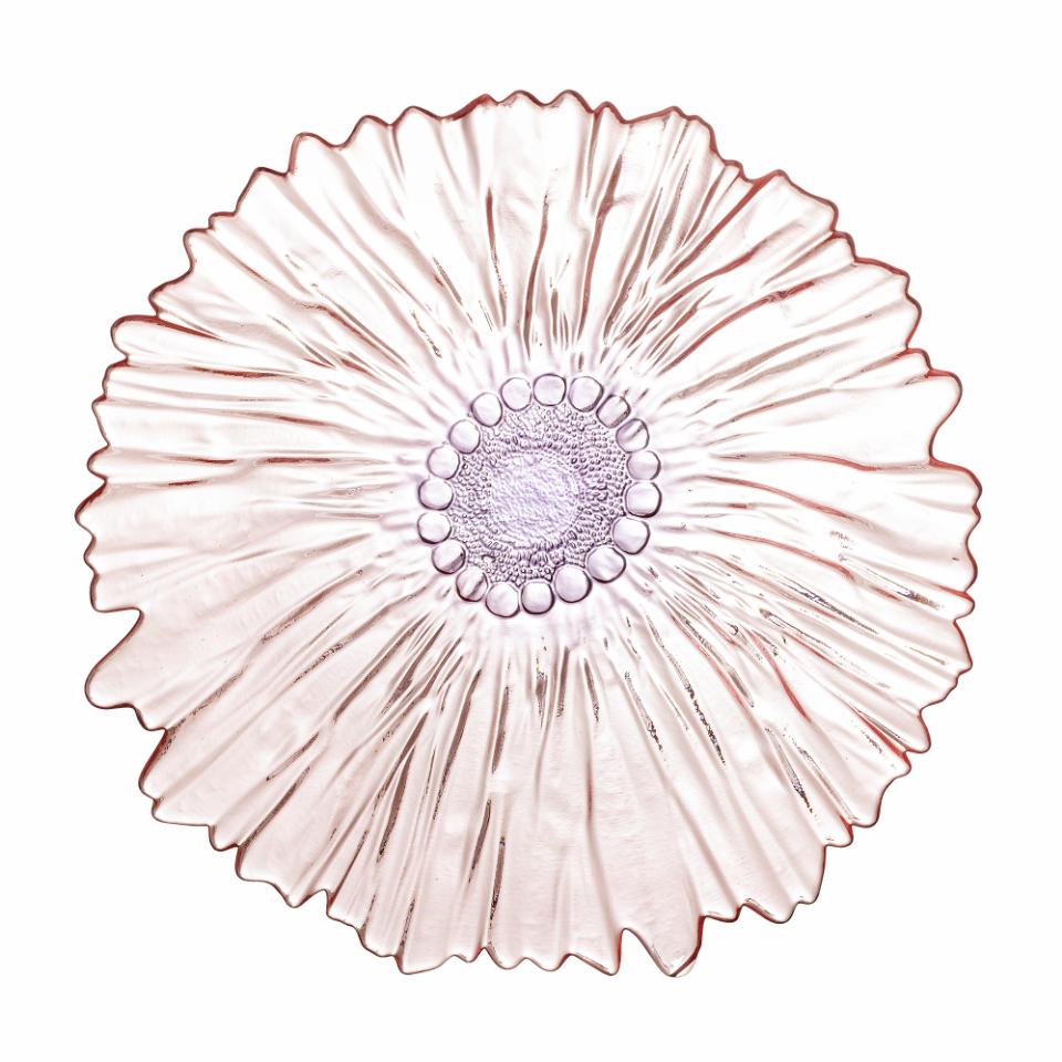 Grote glazen schaal met bloemvorm - elegant & decoratief design