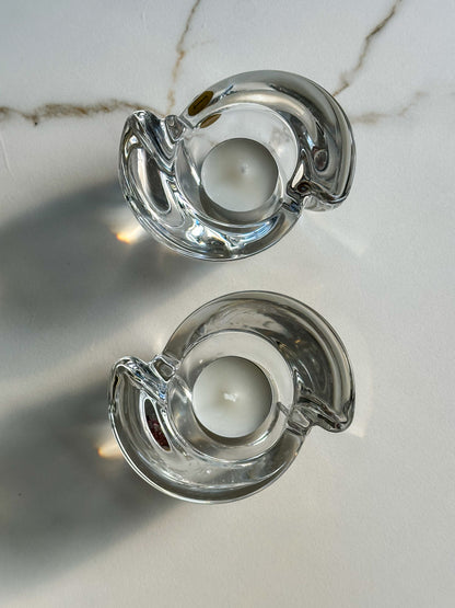 Vintage kristallen waxinelichthouder Amalfi – 24% loodkristal – Italië - Ruby Conceptstore 
