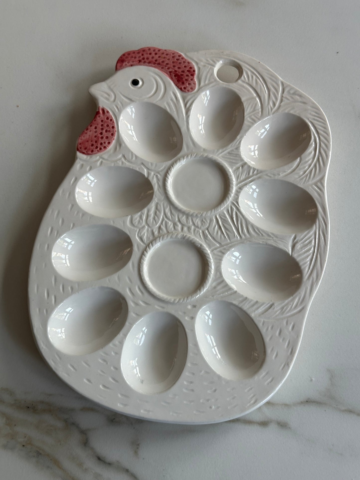 Vintage keramische eiertray “Hen” | Jaren 60/70