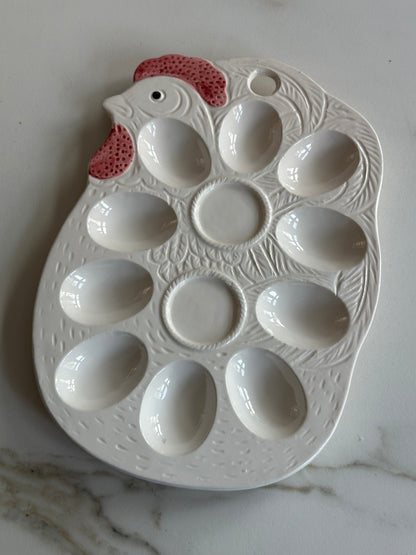 Vintage keramische eiertray “Hen” | Jaren 60/70