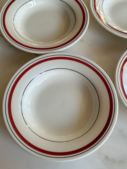 Vintage Churchill diepe borden set van 4 – bordeaux bistro servies England - Ruby Conceptstore 