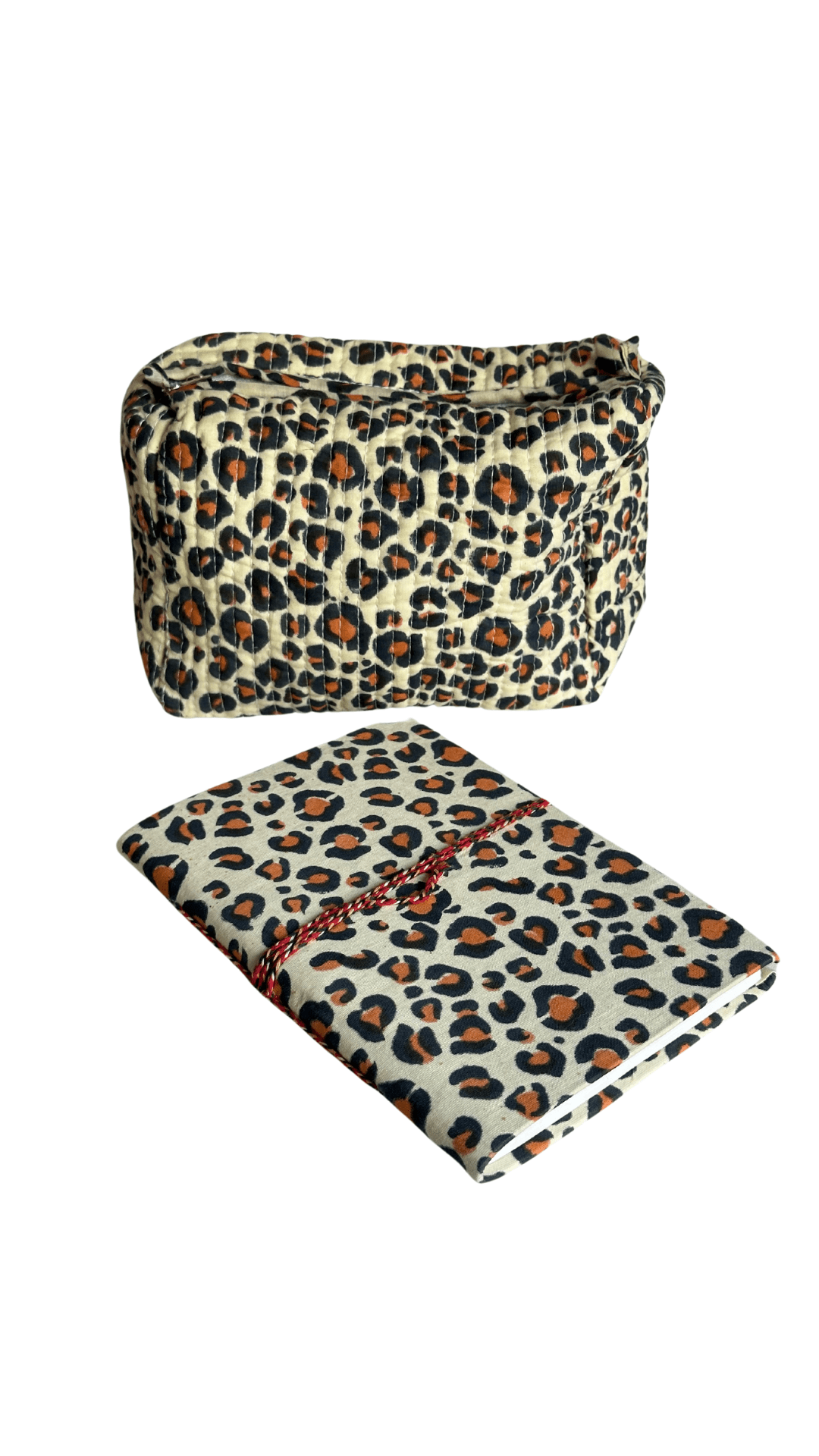 Pouch blockprint Leopard