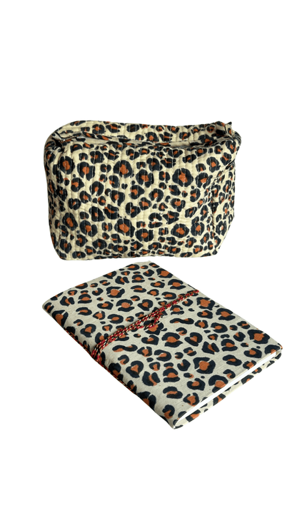 Pouch blockprint Leopard