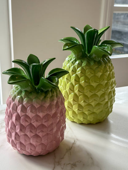 Vaas roze ananas 22 cm – Voeg een tropisch tintje toe aan je interieur! | Ruby Conceptstore