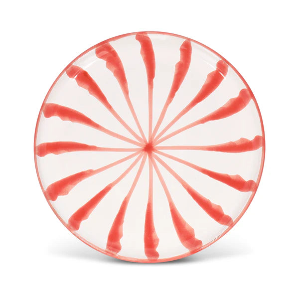 Bord 24 cm Palmetas Coral | Rubia Cerámica