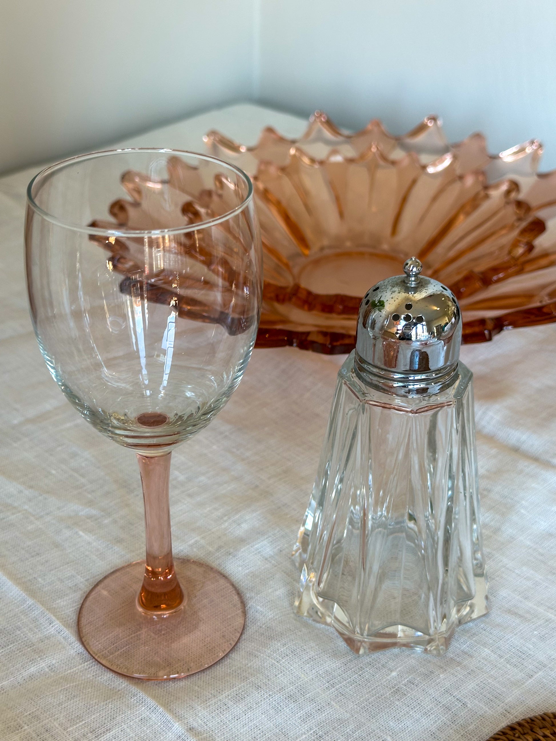 Vintage Glazen Suikerstrooier met Verzilverd Dopje – Art Deco Stijl - Ruby Conceptstore 