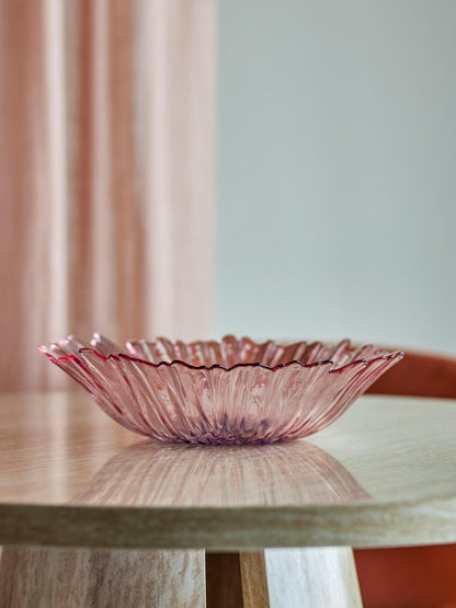 Grote glazen schaal met bloemvorm - elegant & decoratief design