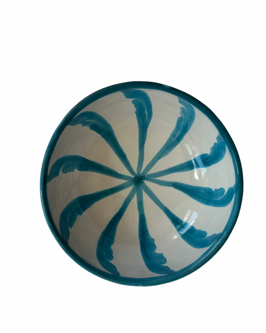 Tapasschaaltje 10 cm Palmetas Turquoise | Rubia Cerámica