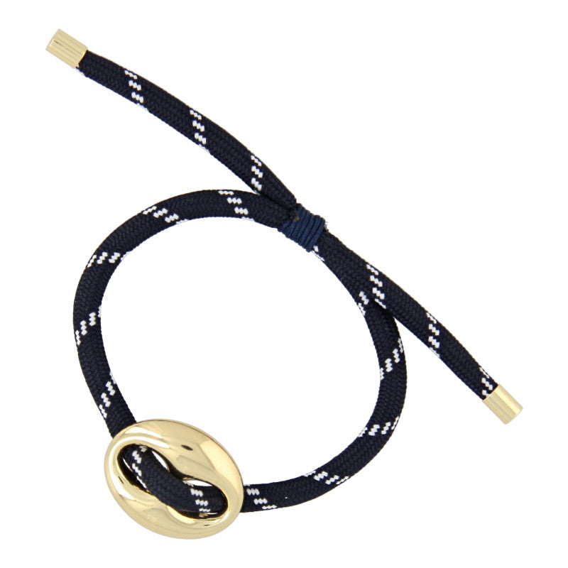 Bean Bracelet Gold – Verstelbare touwarmband met gouden bean