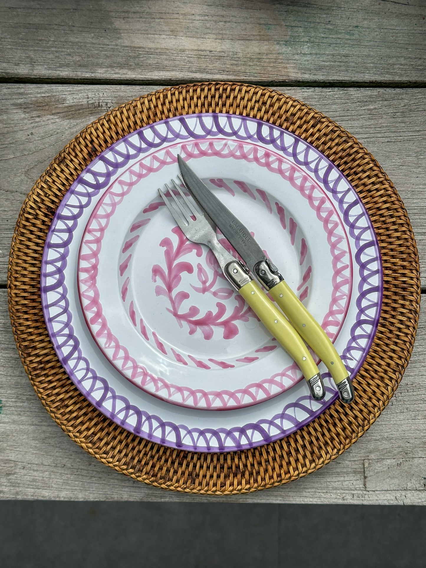 Bord 20 cm Granada roze | Rubia Cerámica