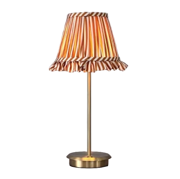 Vendôme – Draadloze hoge tafellamp met gestreepte kap