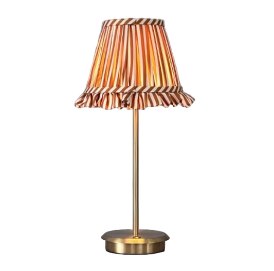 Vendôme – Draadloze hoge tafellamp met gestreepte kap