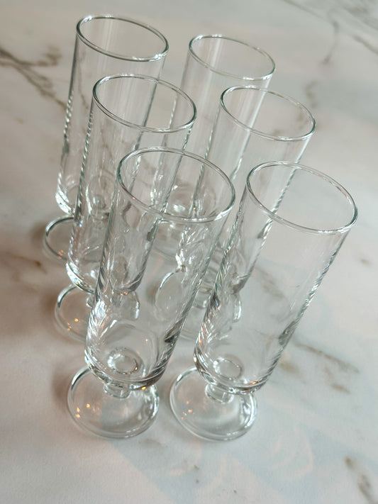Vintage Luminarc Cavalier Champagneglazen – Set van 6 – Made in France - Ruby Conceptstore 