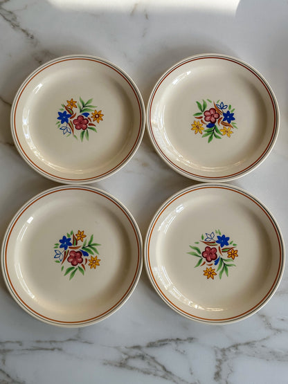 Vintage Franse borden Saint-Amand stijl - set van 4 - Ruby Conceptstore 