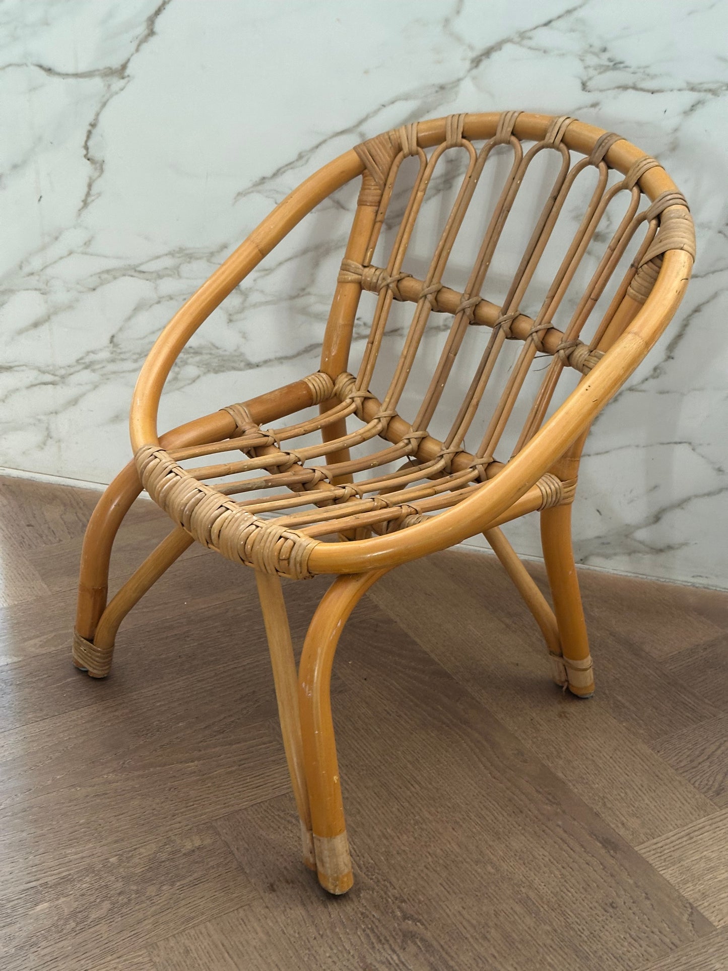 Vintage Rotan Kinderstoeltje
