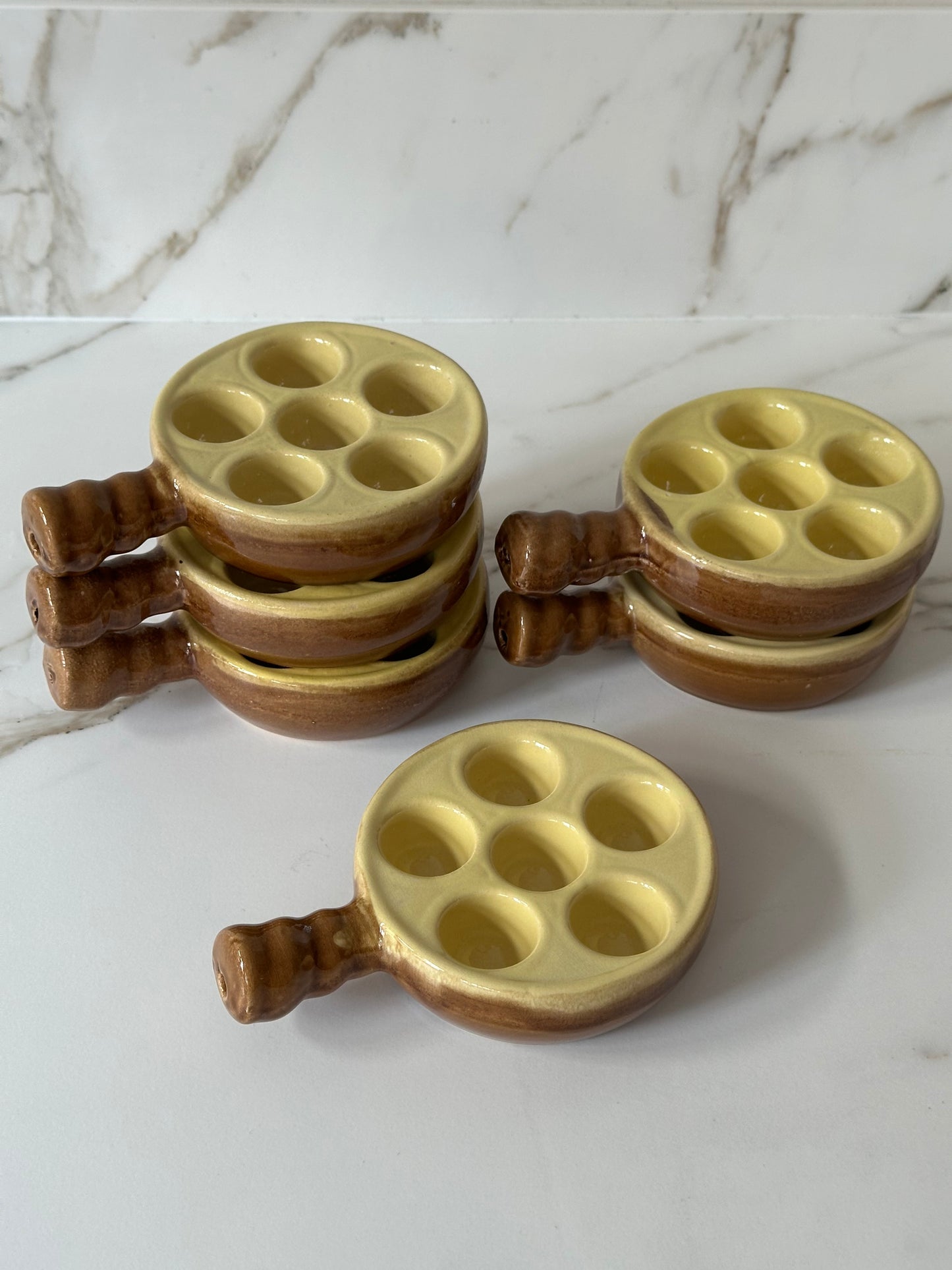 Vintage escargot schaaltjes – keramiek – Made in France (set van 2) - Ruby Conceptstore 