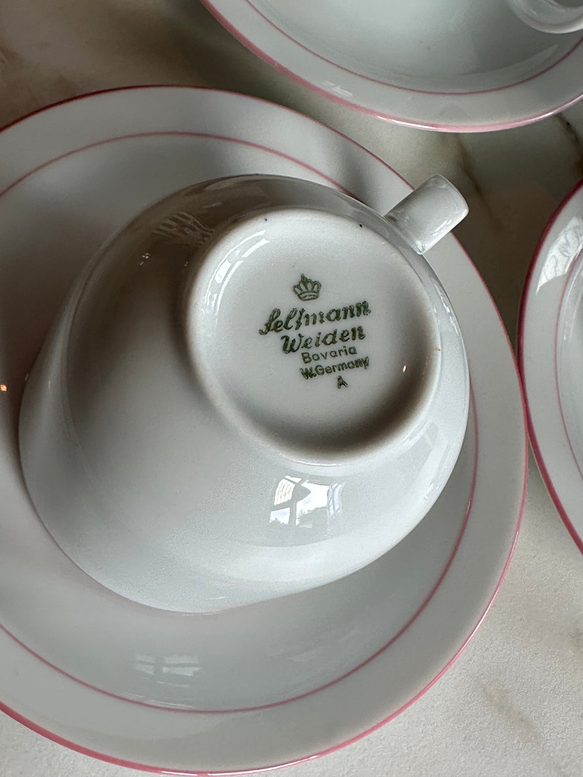 Vintage Seltmann Weiden Theeservies Roze – W. Germany