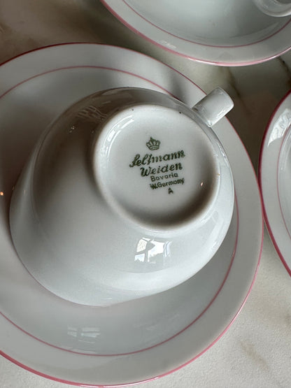 Vintage Seltmann Weiden Theeservies Roze – W. Germany
