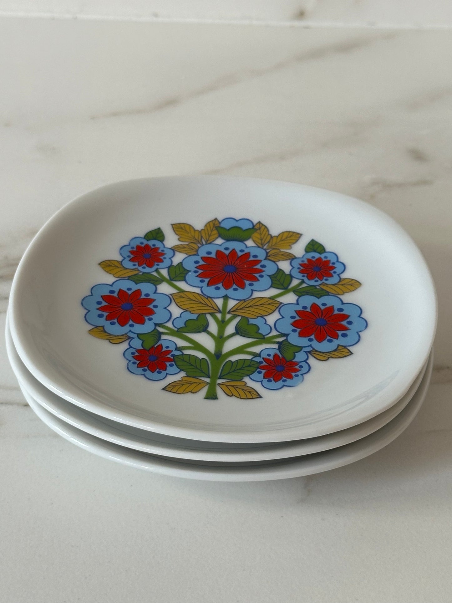 Vintage Bavaria schaaltjes bloemen – retro schaaltjes 11 cm (set van 3) - Ruby Conceptstore 