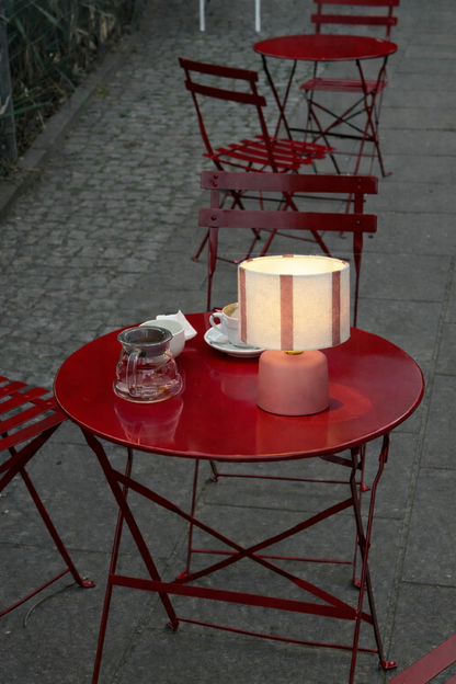 LED Tafellamp Roze – Gestreepte Kap