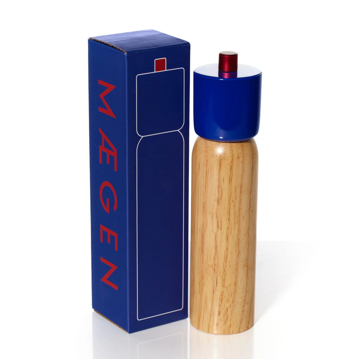 Peper- en Zoutmolen Navy & Rood - Stijlvolle design keukentool | Maegen - Ruby Conceptstore 