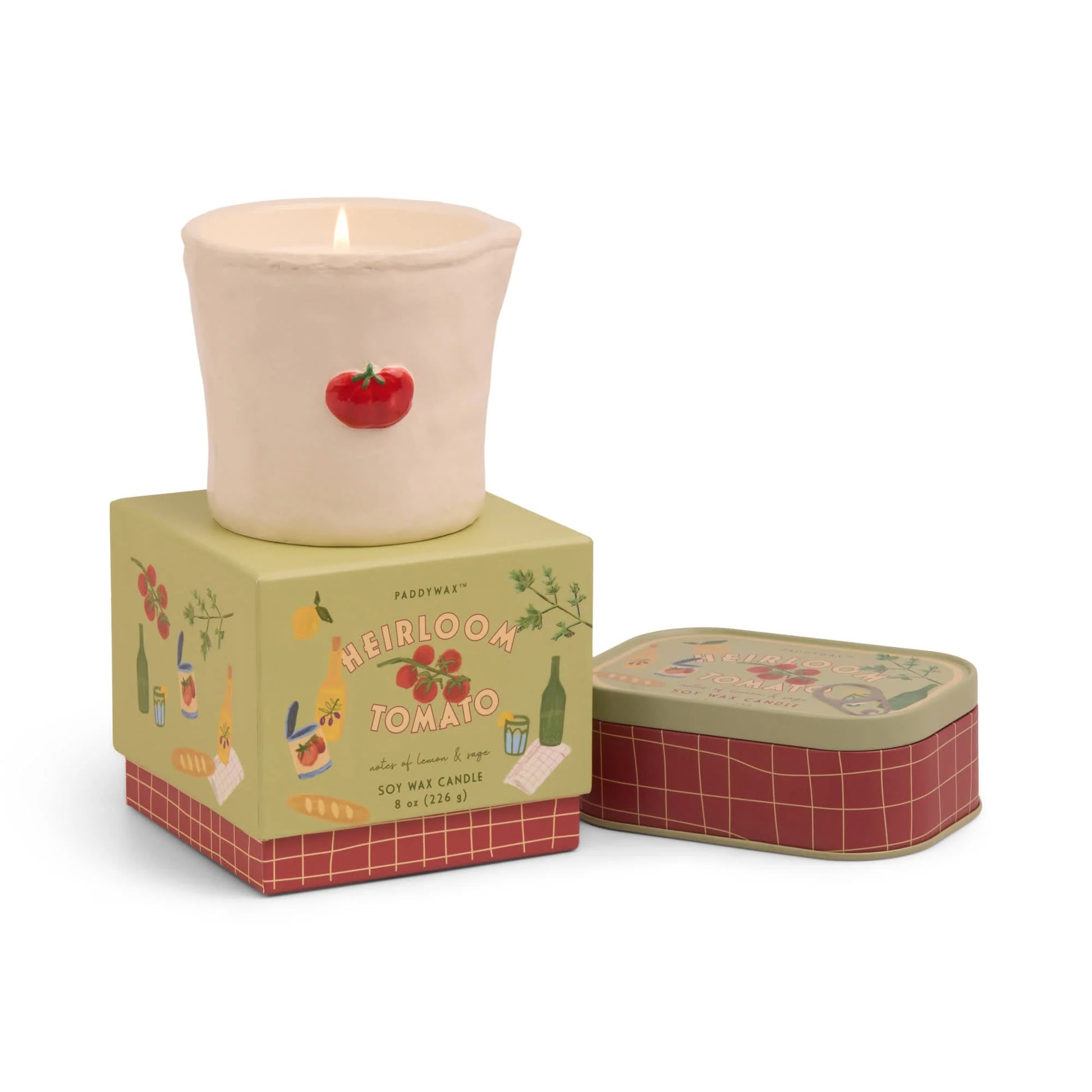 Kaars in keramiek – Paddywax Bistro Heirloom Tomato - Ruby Conceptstore 
